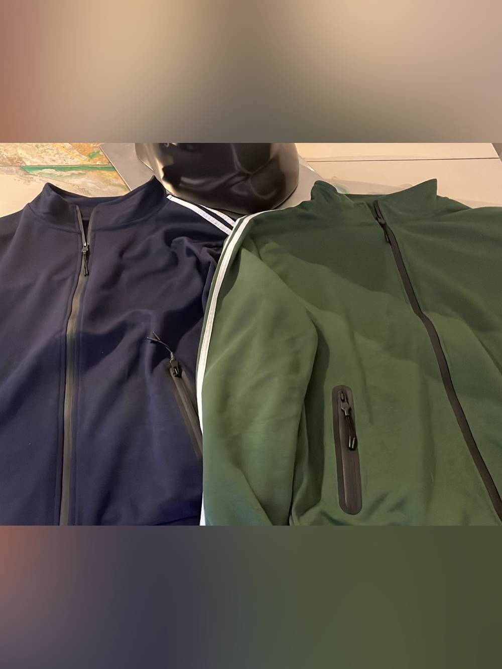 Galaxy premium Navy and Forest Green Colorblock Windbreaker track Jackets